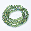 Electroplate Transparent Glass Beads Strands EGLA-A034-T6mm-F04-2