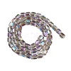 Electroplate Glass Beads Strands GLAA-G112-07G-2