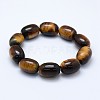 Natural Tiger Eye Beads Stretch Bracelets BJEW-I265-A-2