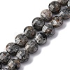 Natural Fluorescent Syenite Rock(Glow under UV Light) Beads Strands G-C179-A39-03-2