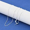 Brass Cable Chain Necklaces NJEW-U008-07S-1