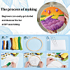 Flower Hanging Painting Needle Felting Kit for Beginners DIY-WH0304-983-4