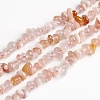 Natural Cherry Blossom Agate Chips Beads Strands G-D0002-A15-1