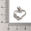 Rack Plating Brass Micro Pave Cubic Zirconia Pendant KK-U027-22P-3