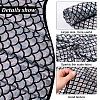 Sparkly Hologram Spandex Mermaid Printed Fish Scale Fabric AJEW-WH0314-30C-3
