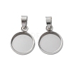 304 Stainless Steel Pendant Cabochon Settings STAS-L282-010P-04-1