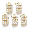 Brass Micro Pave Cubic Zirconia Charms KK-T060-05-B-G-NF-1