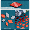 300Pcs 3 Styles Rhombus Acrylic Mirror Sew on Rhinestone FIND-PH0020-08B-3