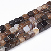 Dyed Natural Striped Agate/Banded Agate Beads Strands X-G-T098-07A-1