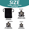 6Pcs 3 Styles Non-magnetic Hematite Pendants G-TA0001-43-4