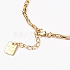 Brass Box Chain Bracelets BJEW-H537-03G-2
