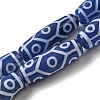 Blue Tibetan Style dZi Beads Strands TDZI-NH0001-B09-01-1