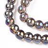 Electroplate Transparent Glass Beads Strands GLAA-T032-T8mm-AB02-2
