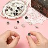 40Pcs 10 Styles 1-Hole Alloy Shank Buttons BUTT-CJ0001-07-5
