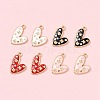8Pcs 4 Colors Alloy Enamel Pendants ENAM-FS0001-63-7