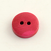 2-Hole Dyed Wooden Buttons BUTT-R031-036-3
