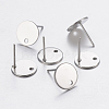 304 Stainless Steel Stud Earring Findings STAS-P198-25-8mm-1