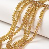 Electroplate Transparent Glass Beads Strands EGLA-A034-T4mm-T06-1