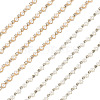 2Pcs 2 Colors Flower Iron Rhinestone Cup Chains FIND-TA0008-01-3