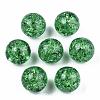 Transparent Crackle Acrylic Round Beads Strands CCG-R002-12mm-08-2