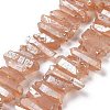 Natural Quartz Crystal Points Beads Strands G-K181-B26-1