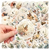 50Pcs Flower Butterfly PVC Waterproof Sticker Labels PW-WG36524-01-4