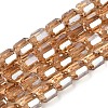 Electroplate Glass Beads Strands GLAA-G112-07-2