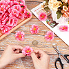 150Pcs Cloth Artificial Peach Blossom AJEW-BBC0002-33-3
