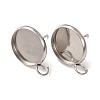 201 Stainless Steel Stud Earring Settings SA-CBAB174-01P-B-1