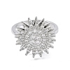 Daisy Rotatable Open Cuff Rings for Women RJEW-S402-05P-4