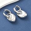Nuggets Brass Hoop Earrings for Women EJEW-U057-06B-02P-2