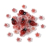 20Pcs Handmade Millefiori Glass Lampwork Flower Beads LAMP-YW0001-59-1