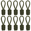 Gorgecraft 10Pcs Polyester Braided Replacement Zipper Puller Tabs FIND-GF0003-50A-1