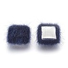 Faux Mink Fur Covered Cabochons WOVE-F021-04S-3