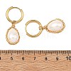 Electroplate Shell Pearl Hoop Dangle Earrings for Women EJEW-JE07266-6