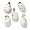 Natural Howlite Pendants G-Z067-03P-08-2