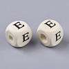 Printed Natural Wood Beads WOOD-T026-001E-2