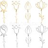 8Pcs 8 Style 201 Stainless Steel Pendants STAS-UN0033-37-1