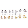 Stainless Steel Micro Pave Clear Cubic Zirconia Internally Threaded Labrets WGBE4CC-01-4