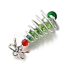 Christmas Electroplate Glass Pendants PALLOY-JF04364-01-4