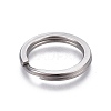 304 Stainless Steel Split Key Ring Clasps STAS-L226-007C-1