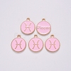 Alloy Enamel Pendants X-ENAM-S124-01B-09H-2