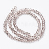 Electroplate Transparent Glass Beads Strands EGLA-A034-T4mm-E09-2