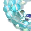 Synthetic Moonstone Beads Strands G-P528-J02-17-3