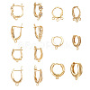 Fashewelry 14Pcs 7 Styles Brass Hoop Earrings KK-FW0001-07-2