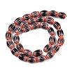 Handmade Millefiori Glass Oval Bead Strands LK-Z001-01B-10-2