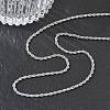 10Pcs 2MM 304 Stainless Steel Rope Chain Necklaces NJEW-G203-08P-2