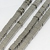 Electroplate Non-magnetic Synthetic Hematite Heishi Beads Strands G-J171A-4x4mm-02-1