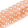 Anti-Tarnish Electroplate Glass Beads Strands GLAA-N064-8mm-05-1