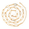 Brass Paperclip Chain Necklace Making KK-S356-575-NF-2